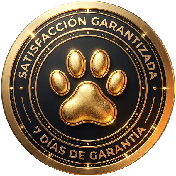 Sello dorado: satisfacción garantizada, 7 días de garantía